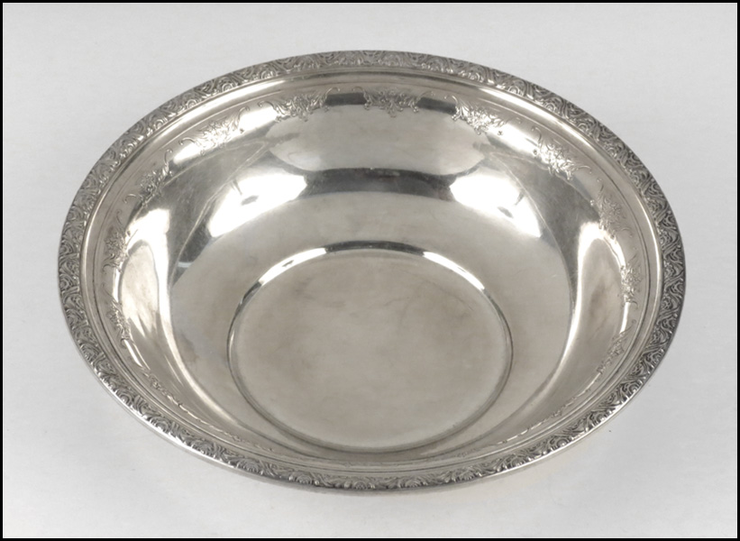 ALVIN STERLING SILVER BOWL. With a stylized