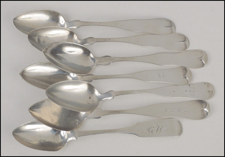 PAIR OF H H LADD COIN SILVER SPOONS  177ed3