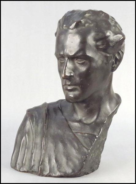 PATINATED BRONZE BUST OF A MAN  177f43