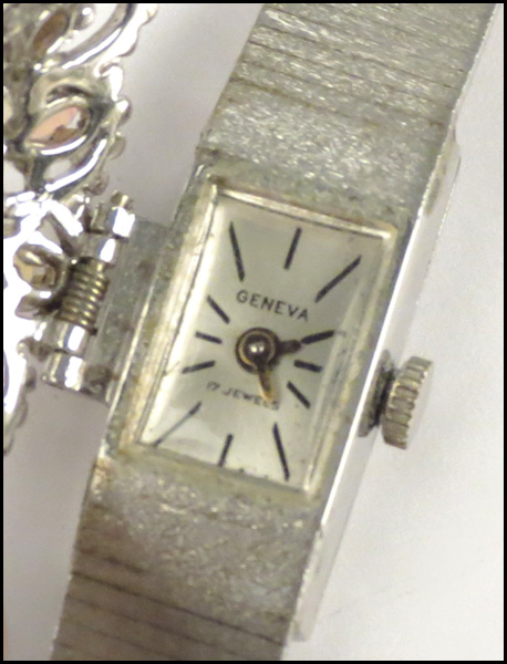 14 KARAT WHITE GOLD AND OPAL WATCH