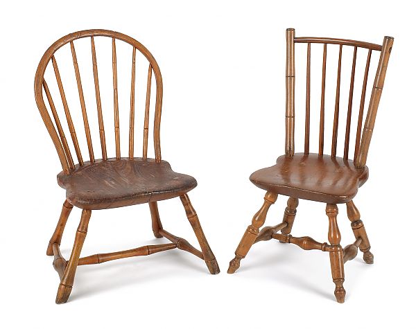 Two Pennsylvania childs Windsor chairs