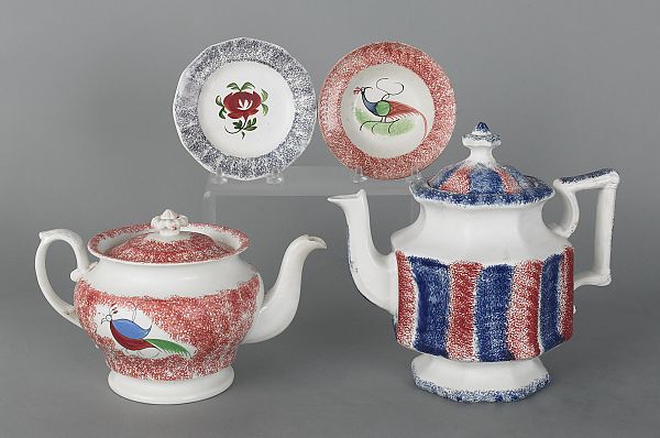 Collection of spatterware 19th c. to