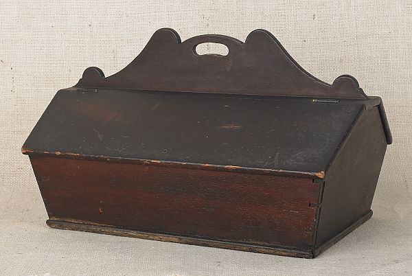 Pennsylvania mahogany utensil box 1758cf