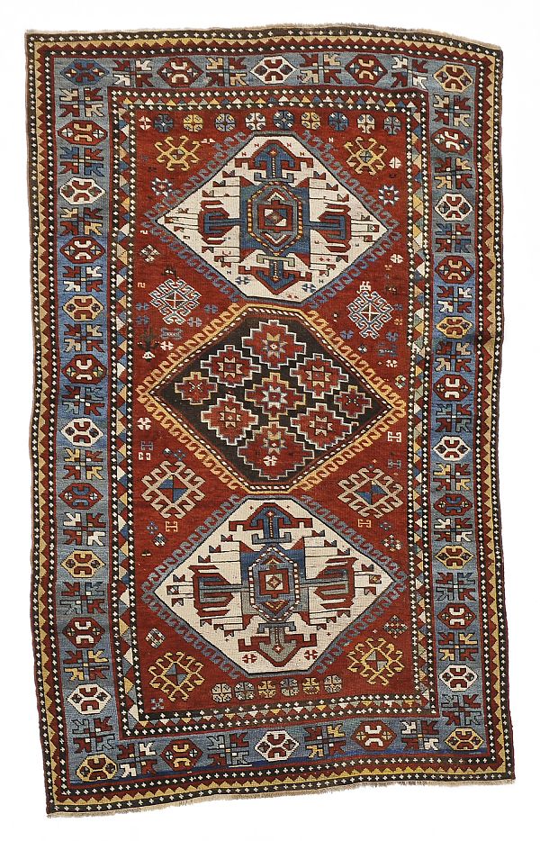 Kazak carpet ca 1900 4 9 x 7 8  175969
