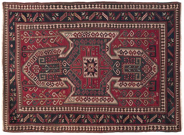 Kazak carpet ca. 1900 7'9" x 5'8".