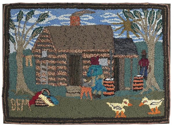 Maine hooked rug by Barbara Evelyn 17598c