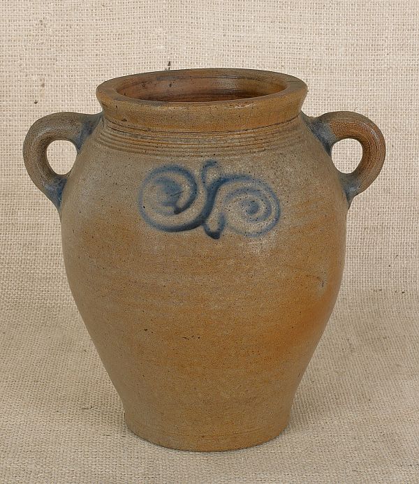 Stoneware crock late 18th c attributed 175999