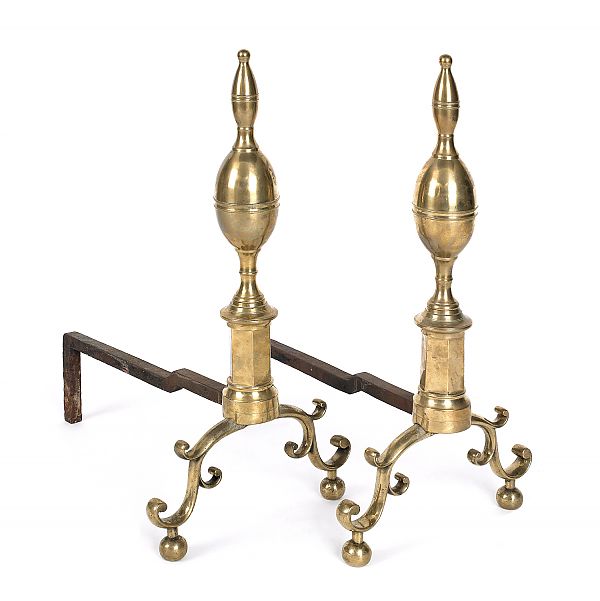 Pair of New York Federal brass double