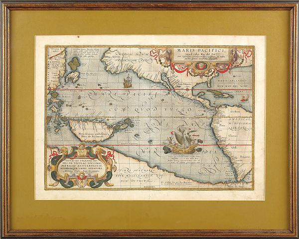 Abraham Ortelius Maris Pacifici engraved