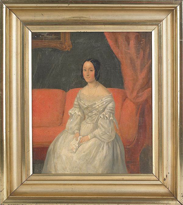 Continental oil on canvas portrait