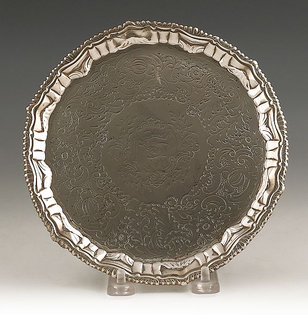 Georgian silver waiter 1759-60