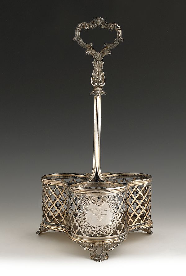 New York silver bottle holder ca. 1835