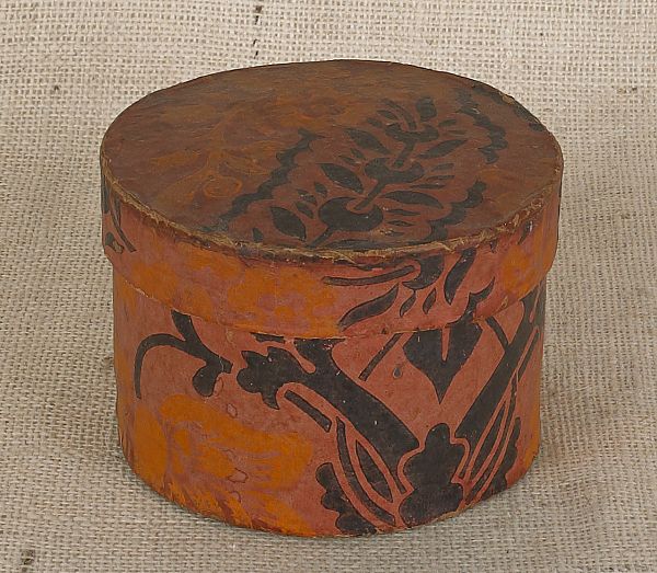 Wallpaper box 19th c. with orange