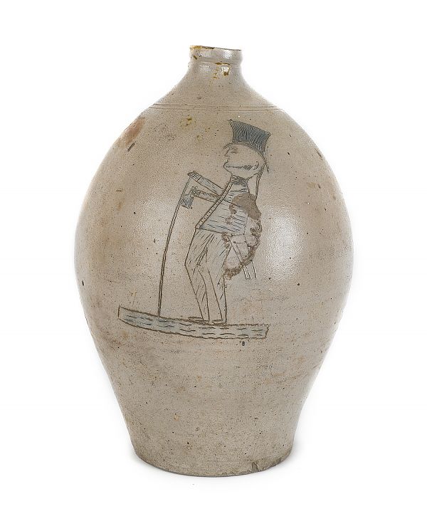 American stoneware jug early 19th 175a73