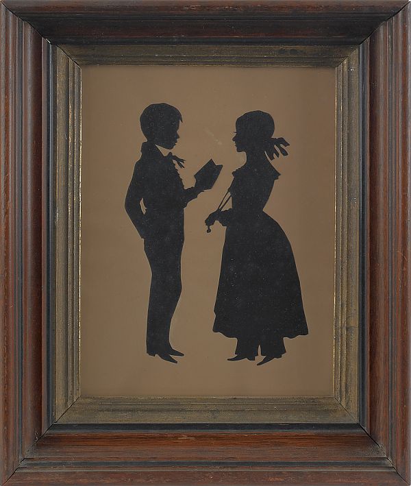 Two silhouettes 19th c one of 175a8a