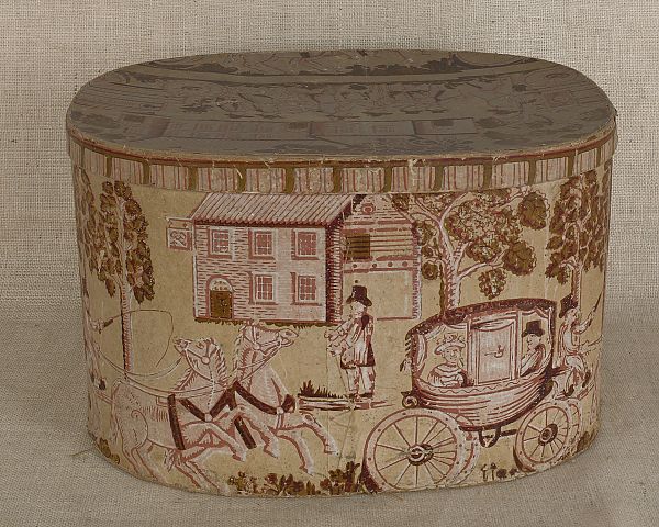 Connecticut wallpaper hat box 19th 175a92