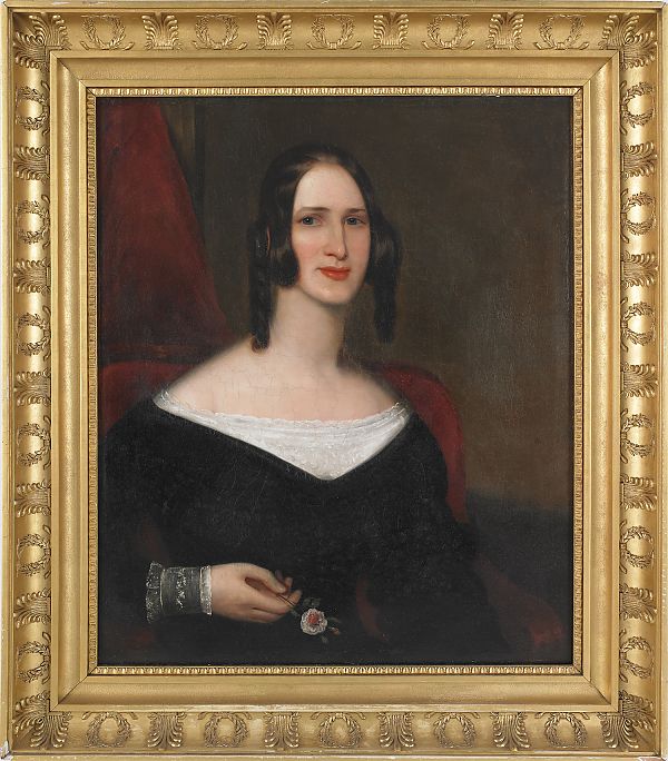 Oil on canvas portrait of a lady