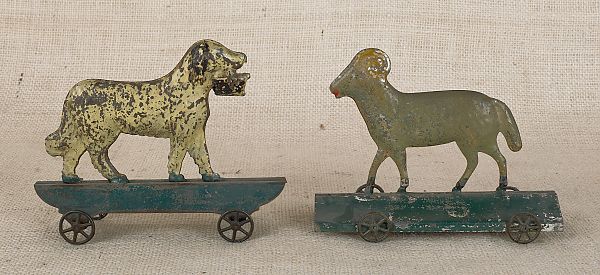 Two painted tin pull toys early 175aa1