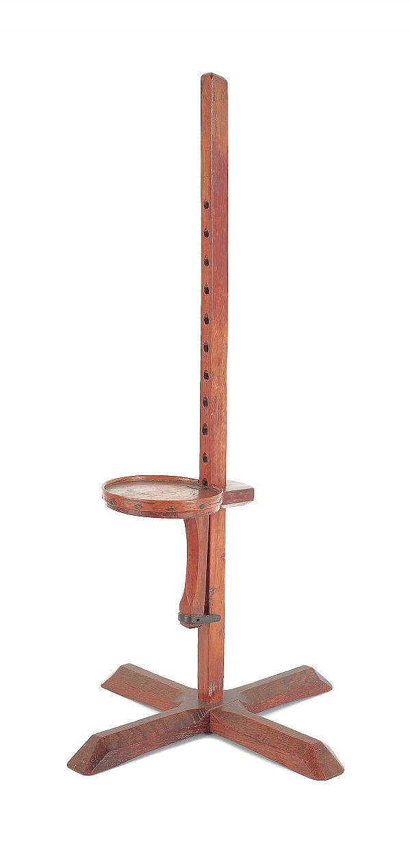 Pennsylvania maple ratchet candlestand