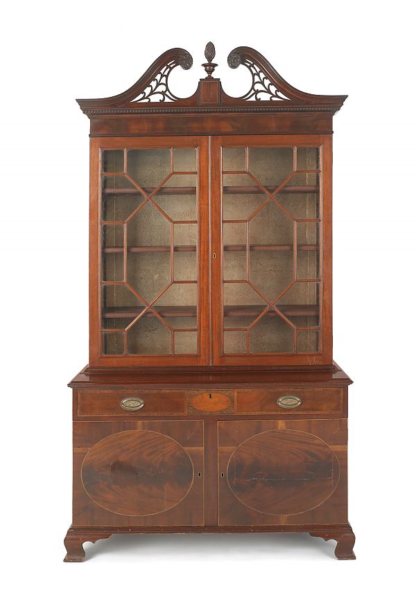 Chippendale style mahogany secretary 175bf1