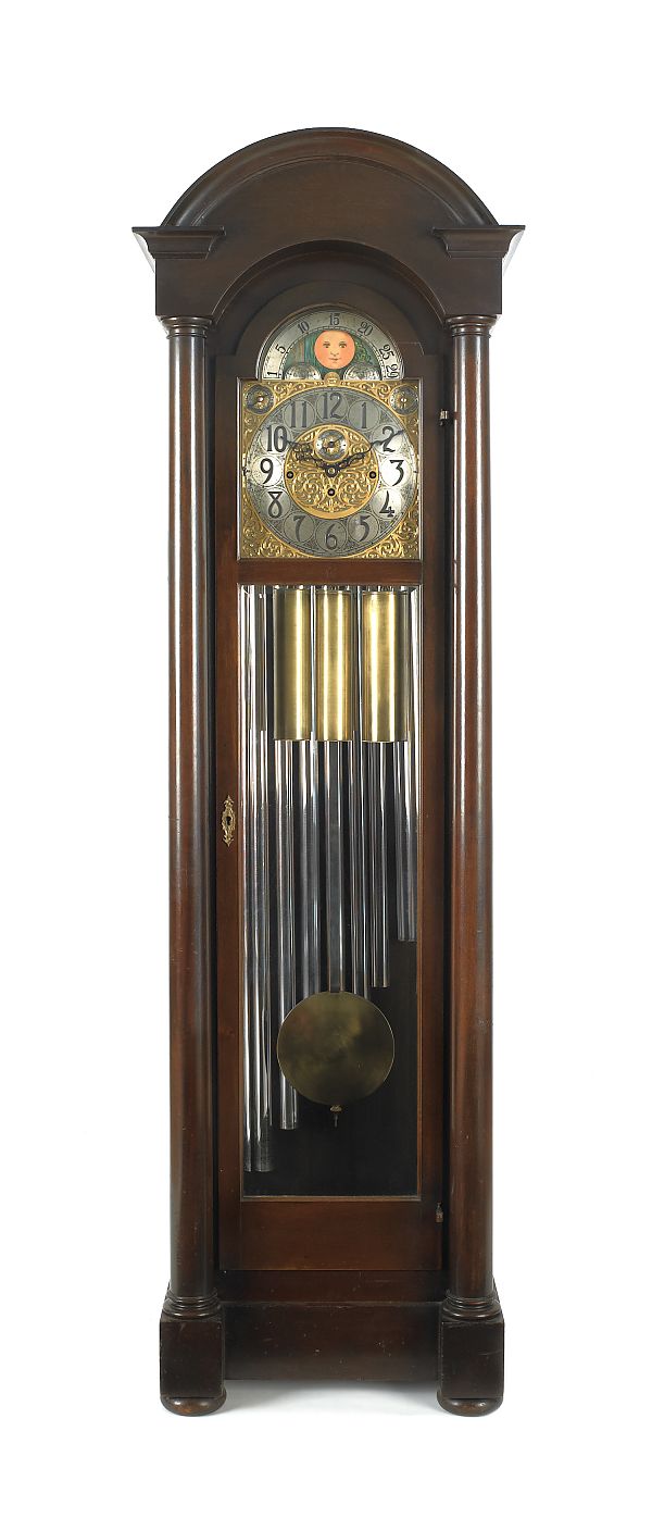 Herschede mahogany tube clock early 175bfb