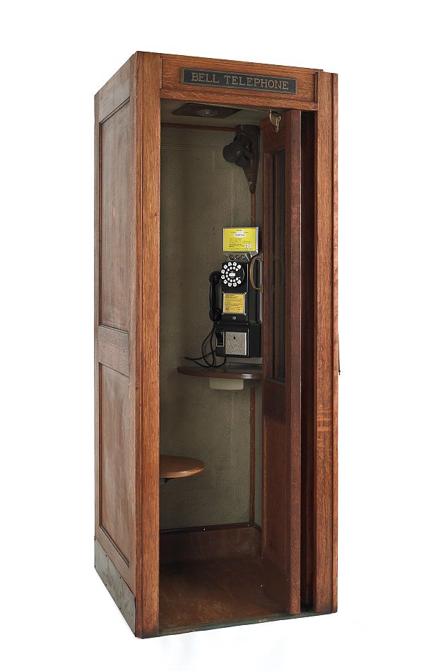 Oak Bell Telephone phone booth ca. 1930