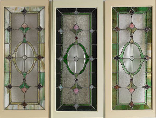Three stained glass windows 20th