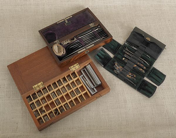 Surgeon's kit with rosewood case
