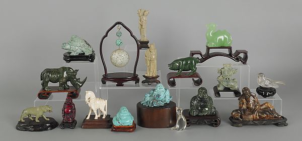 Collection of Chinese carved stone