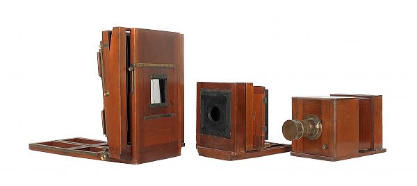 Three early mahogany cameras to 175d09