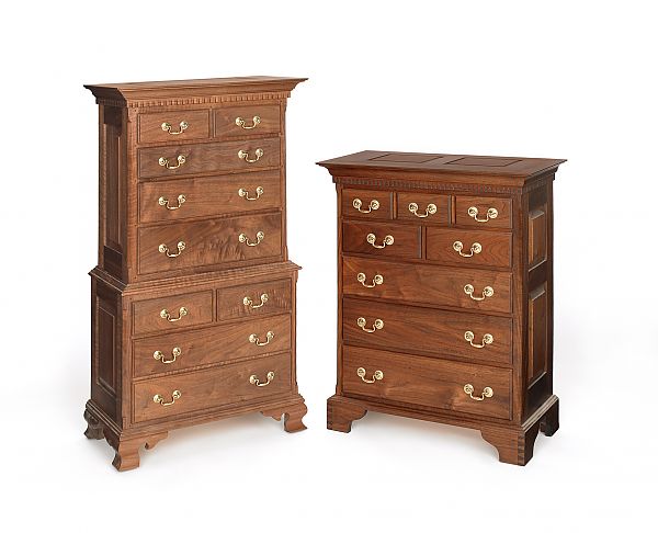 Two child s Chippendale style walnut 175d1b