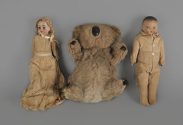 Bisque head doll late 19th c. together