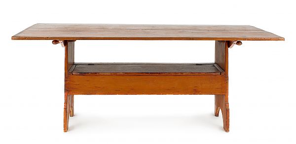 Pennsylvania pine bench table 19th 175d5b