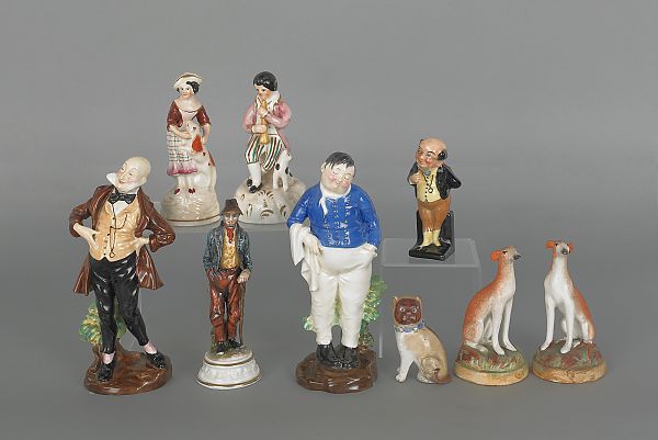 Collection of ceramic figures 19th