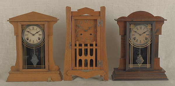 Three mantle clocks two Sessions