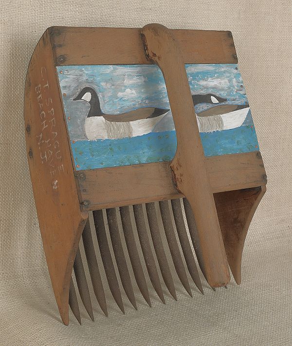 Painted and carved Canada goose