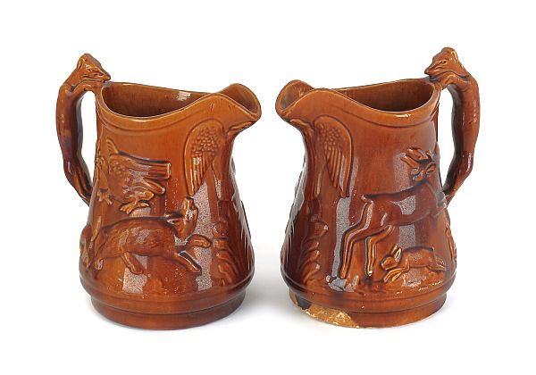 Two large ceramic pitchers with 175df6