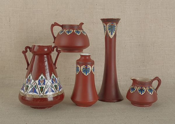 Five pieces of Haynes Pottery Baltimore