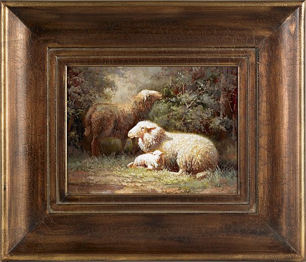 Contemporary oil on canvas of sheep 175e2e