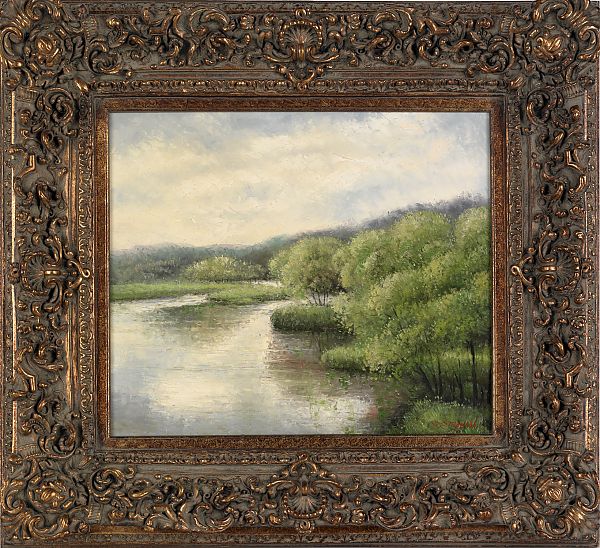 Contemporary oil on canvas landscape