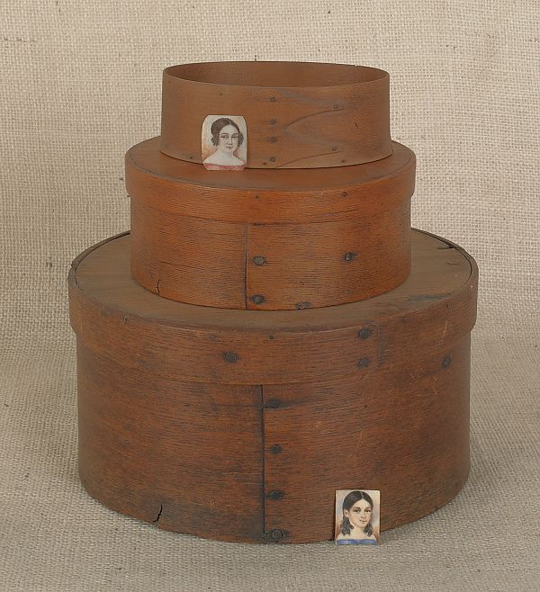 Three bentwood pantry boxes 19th 175e55