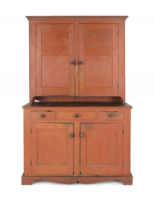 Painted pine two part wall cupboard 175e9a