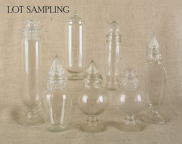 Eighteen colorless apothecary jars 175ed1