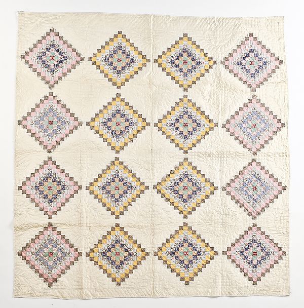Postage stamp diamond quilt early