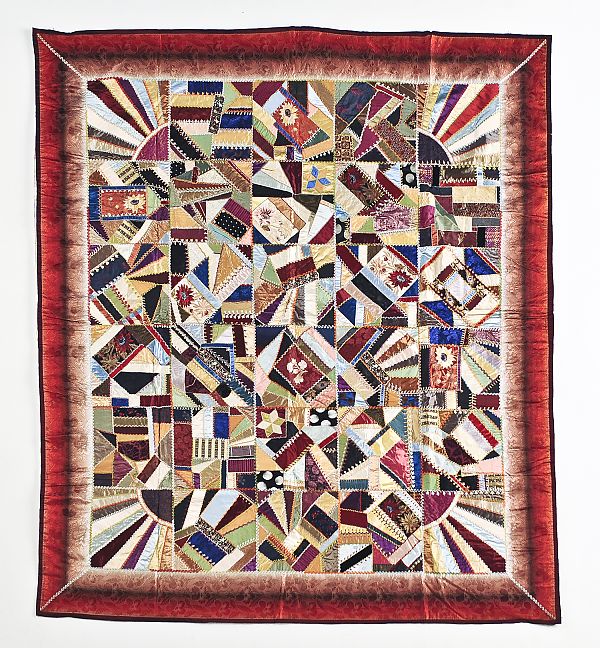 Two Victorian crazy quilts 67  175edd