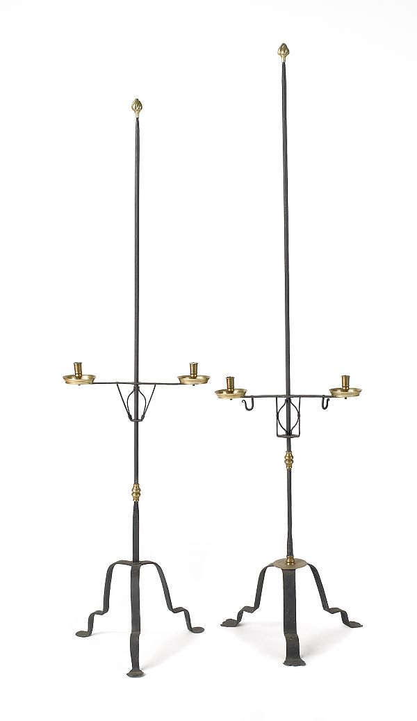 Two contemporary iron and brass 175eef