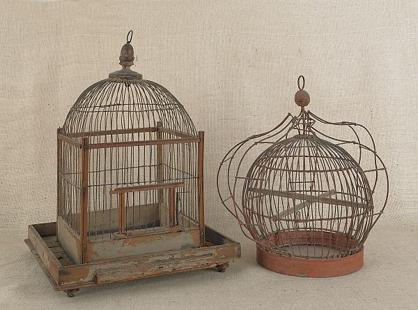Two wire birdcages 16 h and 20  175f19