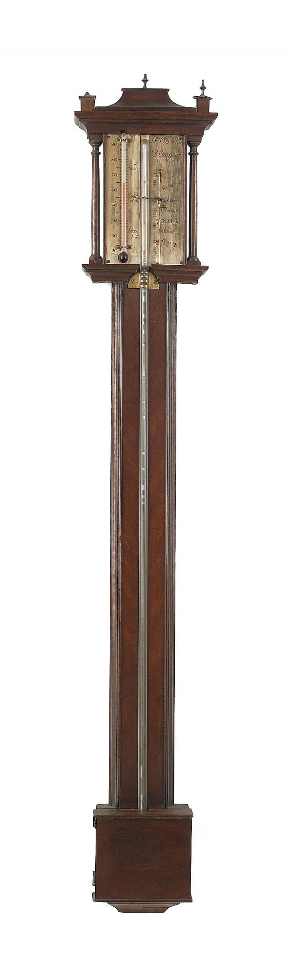 Scottish mahogany stick barometer