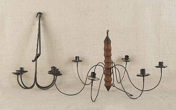 Contemporary iron chandelier together