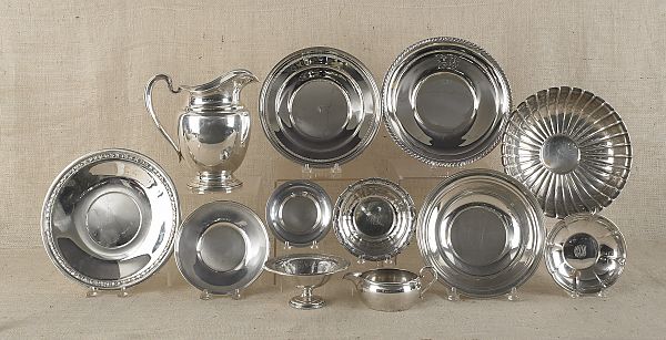 Group of sterling silver serving